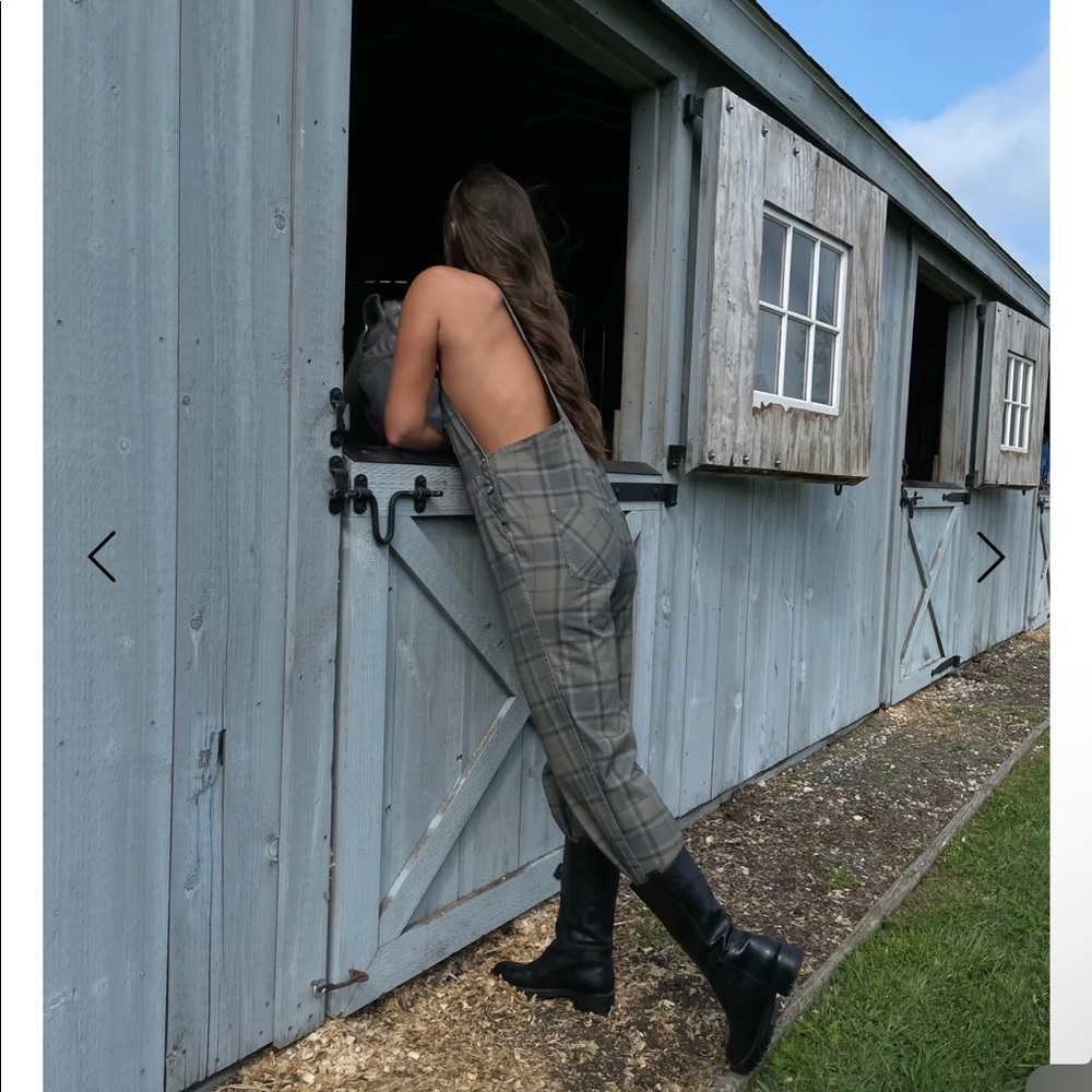 NWOT Plaid Overalls from WeWoreWhat